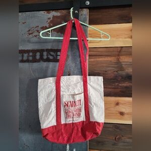 Scarlett Gone With The Wind Red and Cream Tote Bag